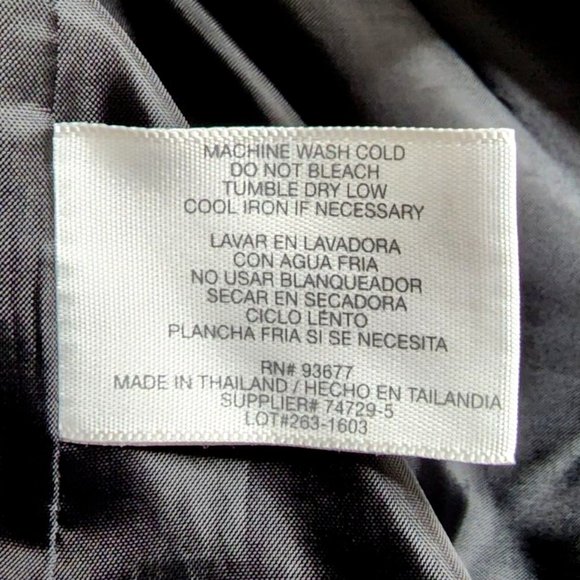 Worthington Vintage All Weather Coat Jacket Black Tan Lined Pockets Zip Front - Picture 7 of 7